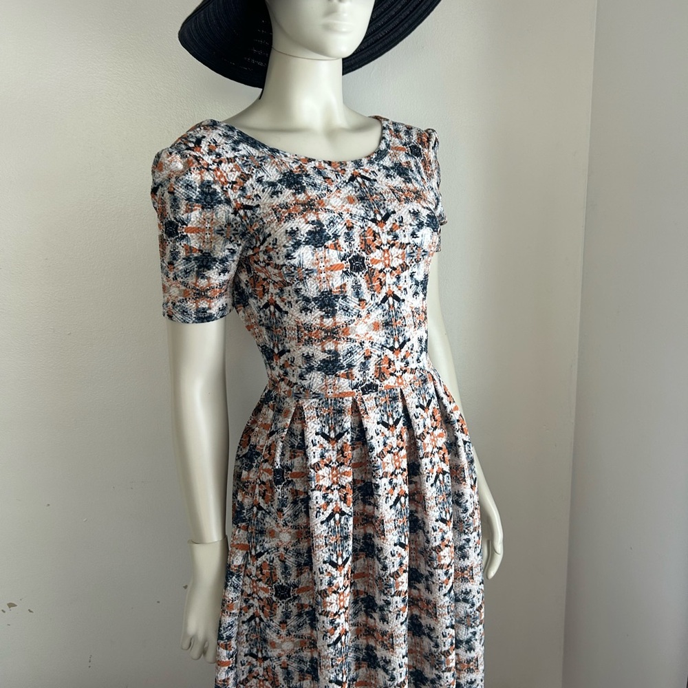 lularoe S Elegant Multicolor Patterned pleated Dr… - image 5